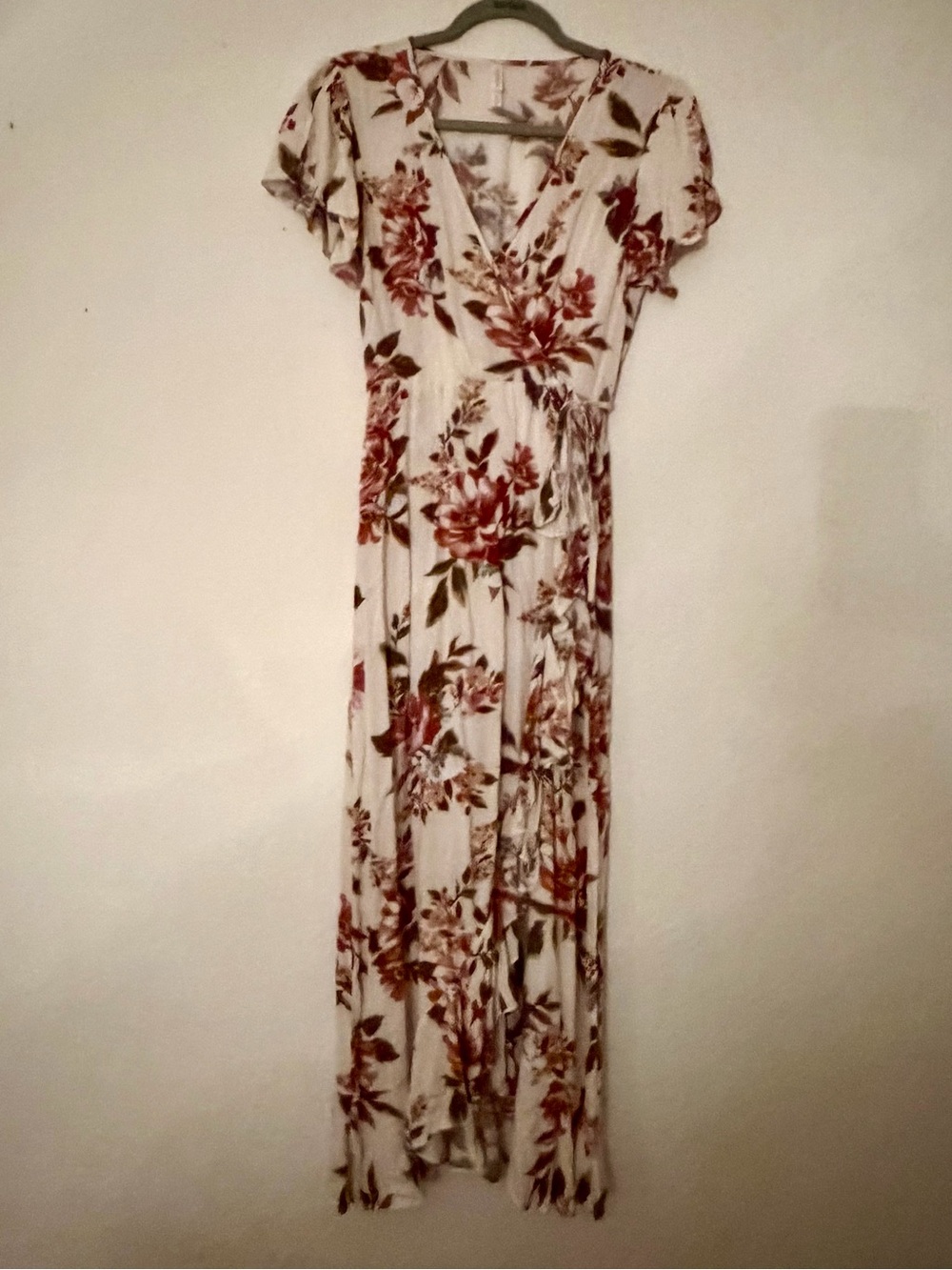 2 Xhilaration Floral Wrap Maxi Dress (one white and one blue)